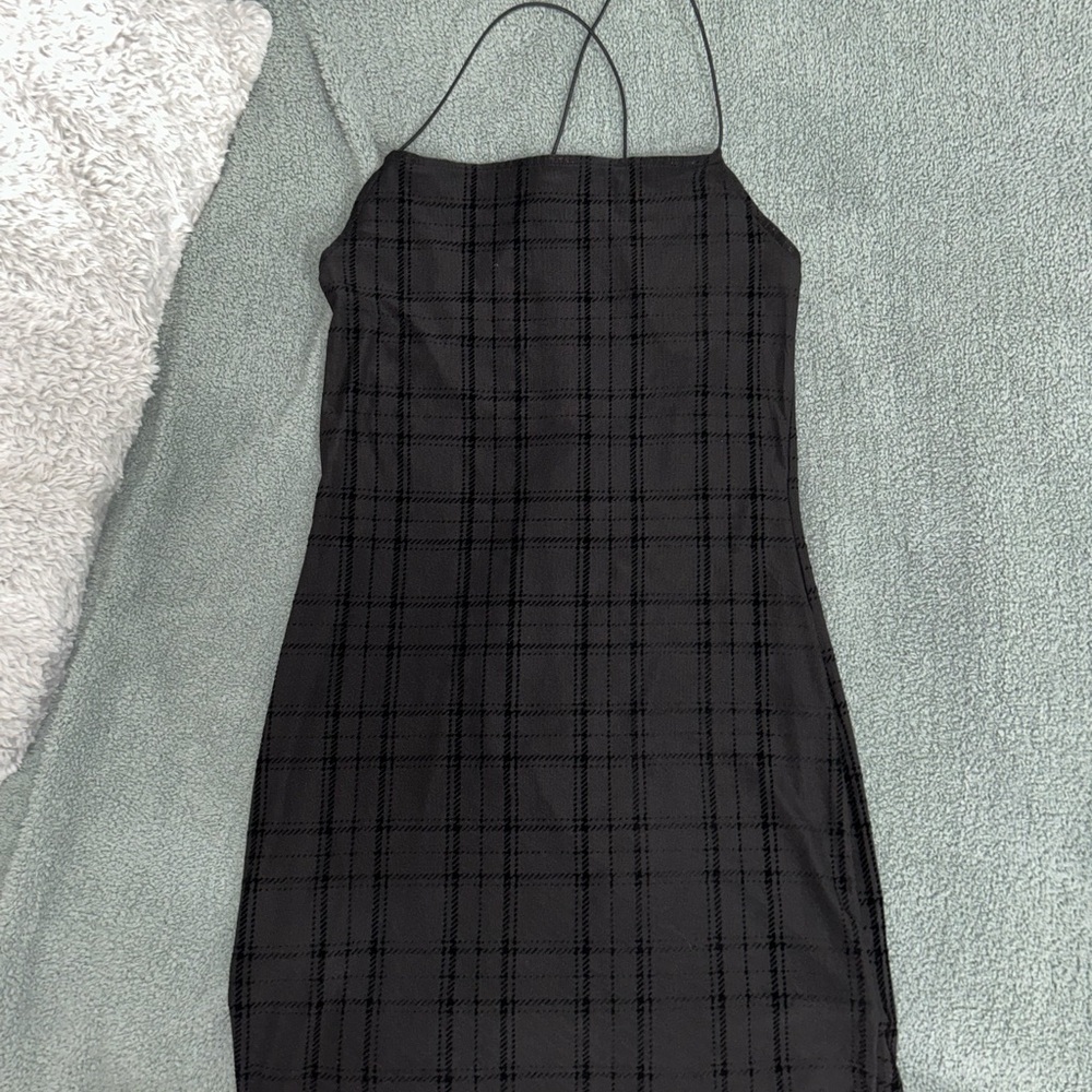 H&M Black Plaid Dress